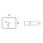 Umywalka nablatowa Alegranza Lavita