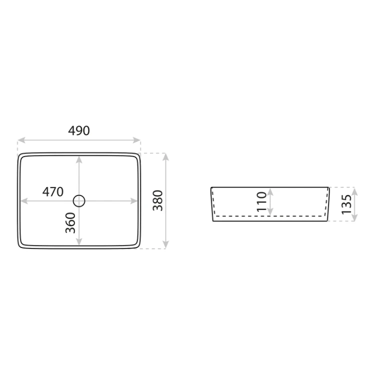 Umywalka nablatowa Alegranza Lavita