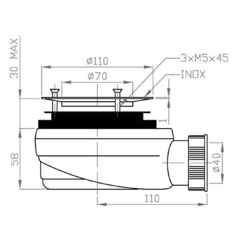 Syfon brodzikowy Schedpol 90mm SDB90PS