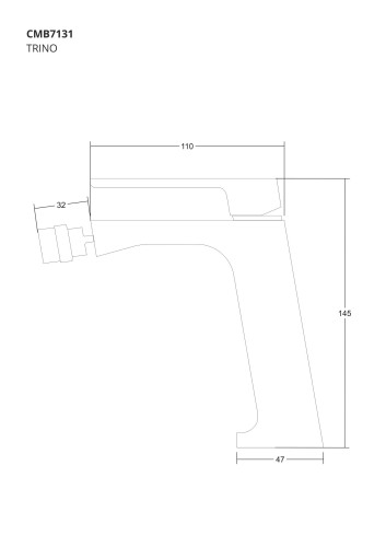 Bateria bidetowa corsan cmb7131bl trino czarna