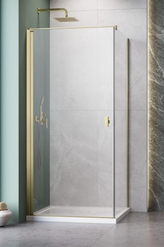 Kabina prysznicowa Radaway Nes Brushed Gold KDJ I lewa