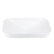Umywalka nablatowa intero uc5580wh prostokątna 530x335x170 mm biały korek