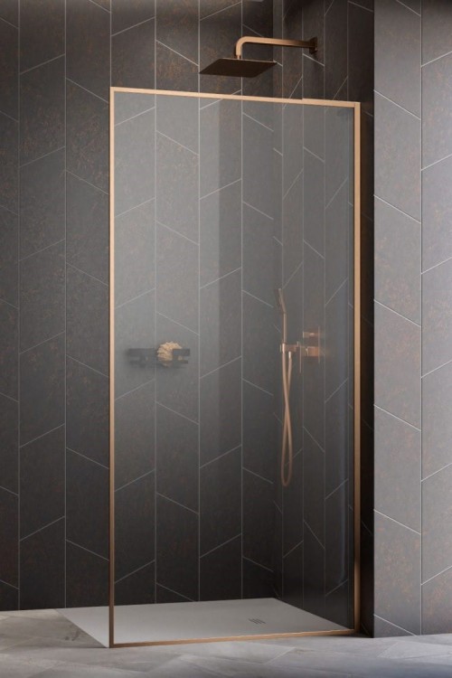 Kabina prysznicowa walk-in Radaway Modo F SL Brushed Copper II prawa