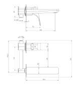 Deante Hiacynt Bateria umywalkowa podtynkowa