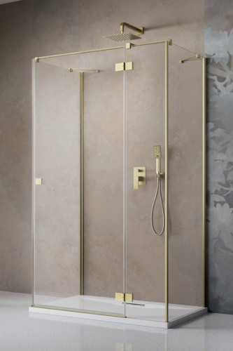 Kabina przyścienna Radaway Essenza Brushed Gold KDJ+S prawa