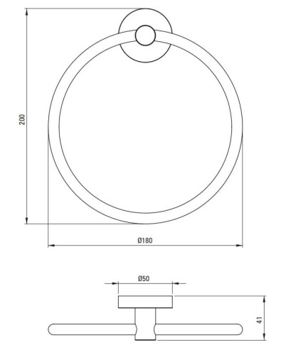 Wieszak na ręcznik ścienny chrom Jasmin Deante