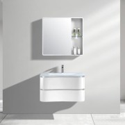 Szafka wisząca z umywalką szklaną Ontario White 600 Lavita