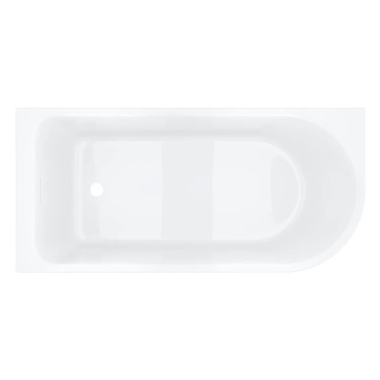 Wanna narożna invelia v220llch 160x75 cm montaż lewostrony korek klik klak chrom