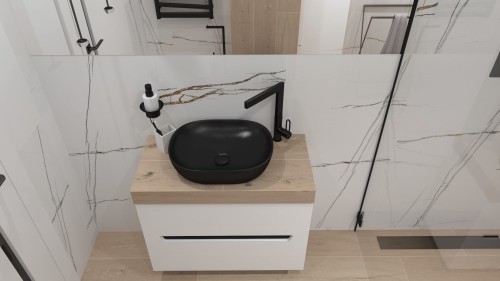 Umywalka nablatowa Redondo Black Lavita