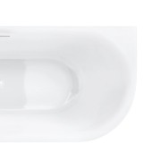 Wanna narożna intero v230slwh 140 cm montaż lewostronny przelew szczelinowy korek klik klak biały