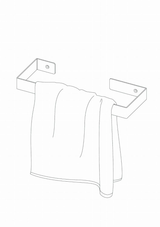 Deante Mokko Wieszak na ręcznik ścienny 30 cm Bianco