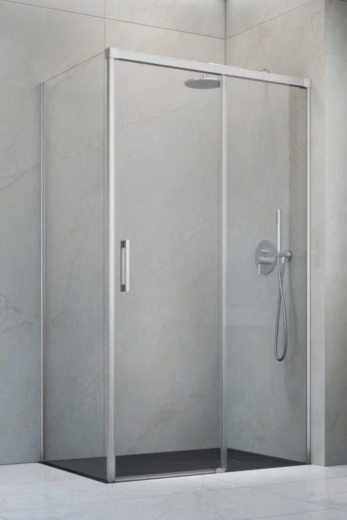 Kabina prysznicowa Idea Brushed Nickel KDJ Radaway prawa przejrzysta