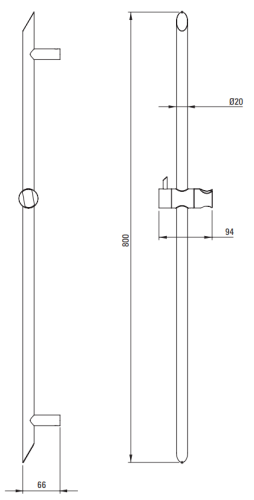 Drążek prysznicowy brąz szczotkowany Silia Deante