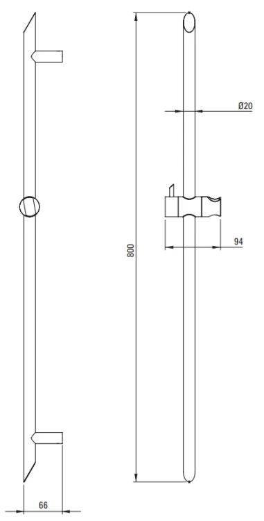 Drążek prysznicowy brąz szczotkowany Silia Deante