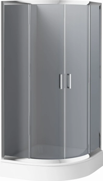 Kabina półokrągła 90x90x185 Funkia Deante szkło grafitowe