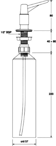Dozownik na mydło McAlpine HC20-WH biały mocowany w blacie