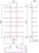Grzejnik łazienkowy Sunerzha Furore 100x60cm stal polerowana