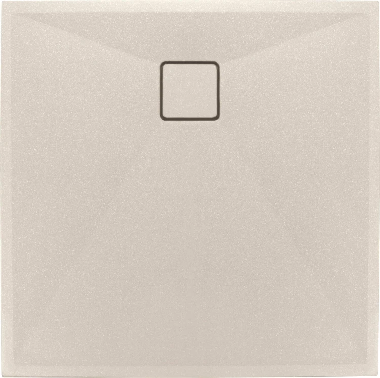 Brodzik granitowy kwadratowy 80x80 beżowy Correo Deante