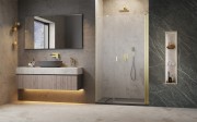 Drzwi prysznicowe Radaway Nes Brushed Gold DWS prawe