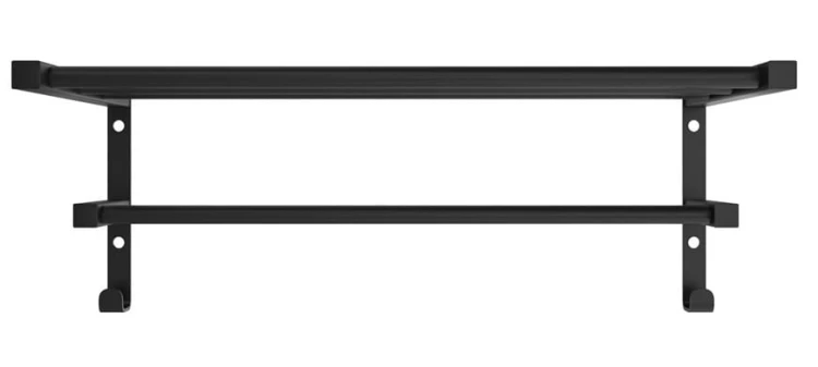 Półka ścienna HF Sheffield 52x25,6 round czarny mat Hygge Family