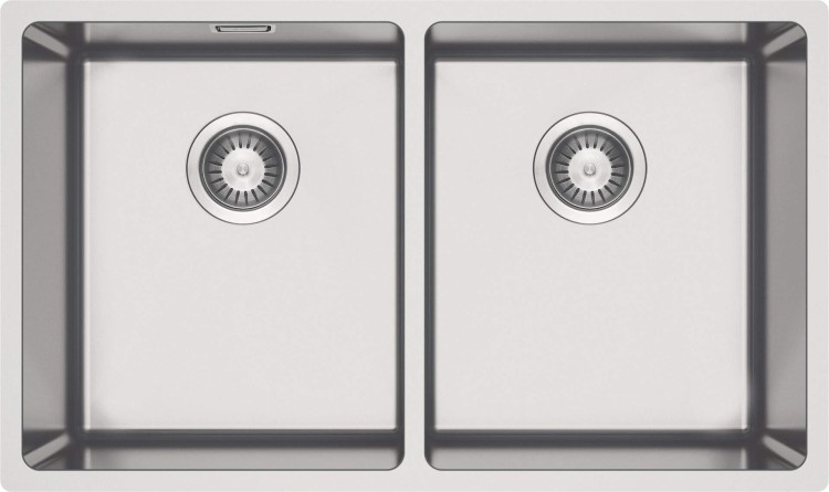 Zlewozmywak stalowy 2-komorowy podwieszany