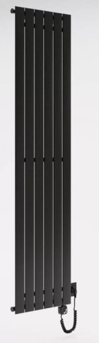 Grzejnik wodno-elektryczny Solis Elektro czarny mat 180x44,5 Luxrad