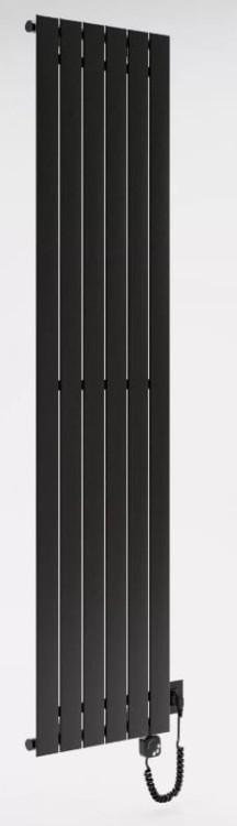 Grzejnik wodno-elektryczny Solis Elektro czarny mat 180x44,5 Luxrad