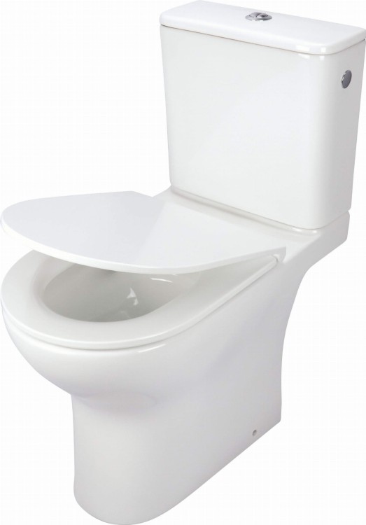 Miska WC kompakt bezkołnierzowa biała Jasmin Deante