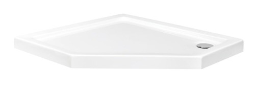 Brodzik pięciokątny biały Besco BERGO SLIMLINE 90x90x6