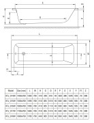Wanna akrylowa biała do zabudowy 170x70 Prizma Deante