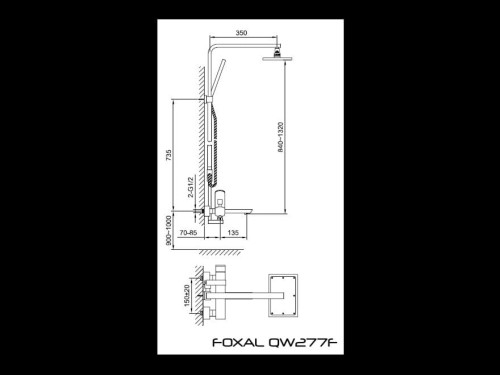 Zestaw wannowo-prysznicowy KOHLMAN Foxal QW277F