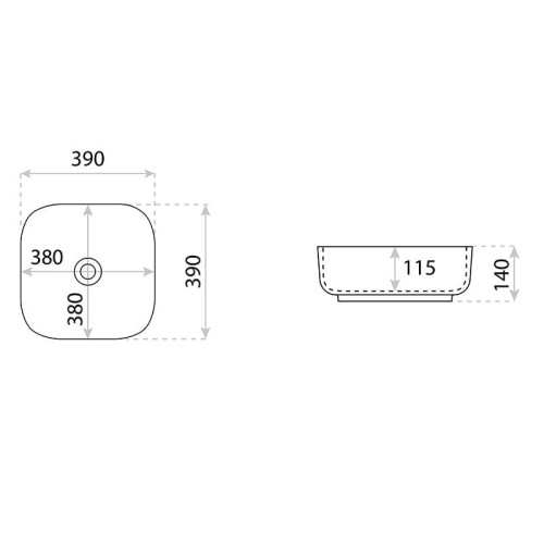 Umywalka nablatowa Galera Mini Gold/Black Lavita