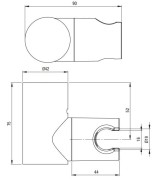 Uchwyt punktowy słuchawki Round Deante złoto szczotkowane