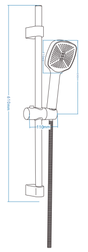 Zestaw prysznicowy 1-funkcyjny czarny nero Maro Deante