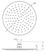 Głowica prysznicowa okrągła Cascada Deante chrom