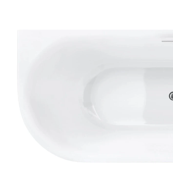 Wanna narożna intero v230mpch 150 cm montaż prawostronny przelew szczelinowy korek klik klak chrom