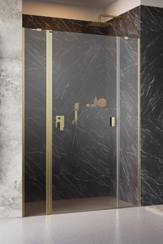 Drzwi prysznicowe Radaway Nes Brushed Gold DWJS lewe