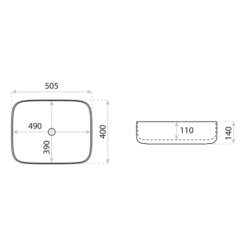 Umywalka nablatowa Galera Gold Line Lavita