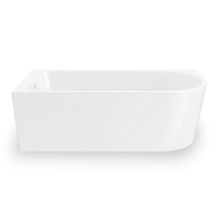 Wanna narożna invelia v220llrg 160x75 cm montaż lewostronny korek klik klak różowe złoto