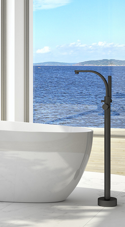 Bateria wannowa wolnostojąca Besco DECCO I czarny matt