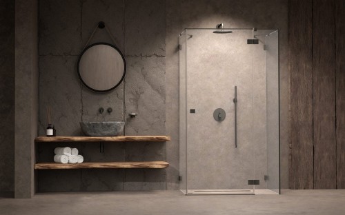 Kabina prysznicowa Essenza Pro Brushed GunMetal KDJ+S Radaway prawa