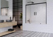 Zabudowa nawannowa Radaway Idea Black PN DWD 180x150,5 przejrzysta