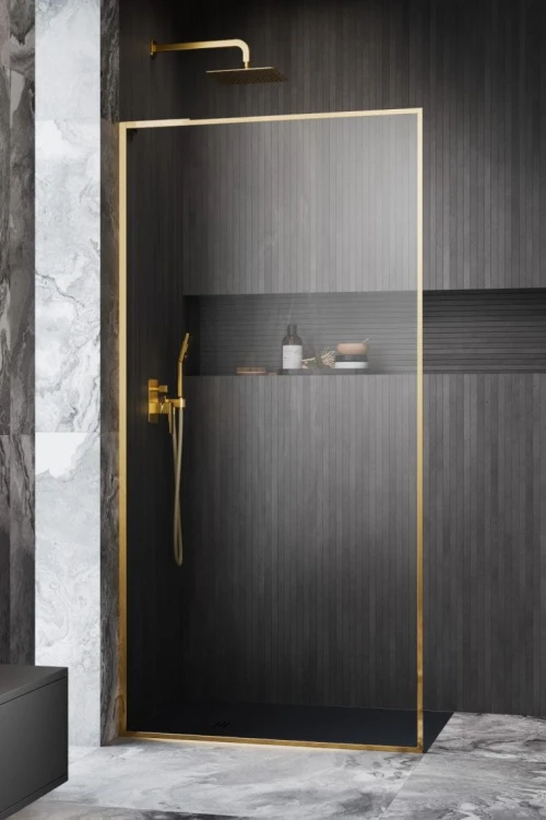 Kabina prysznicowa walk-in Radaway Modo F SL Gold II lewa złota