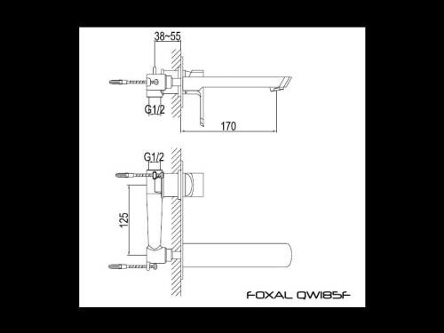 Bateria umywalkowa KOHLMAN Foxal QW185F