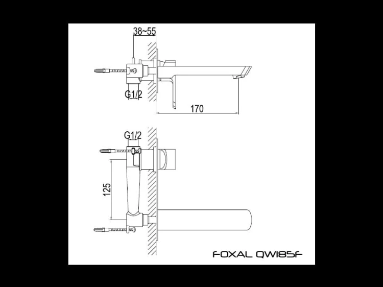 Bateria umywalkowa KOHLMAN Foxal QW185F
