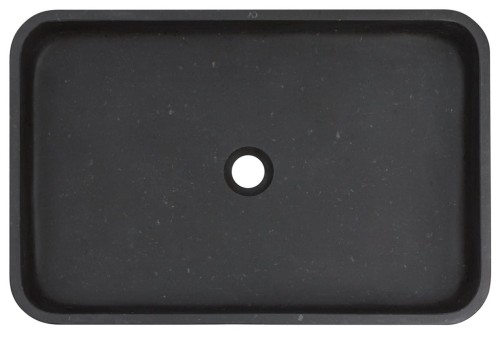 Umywalka kamienna nablatowa Etna AD naturalnie czarny granit