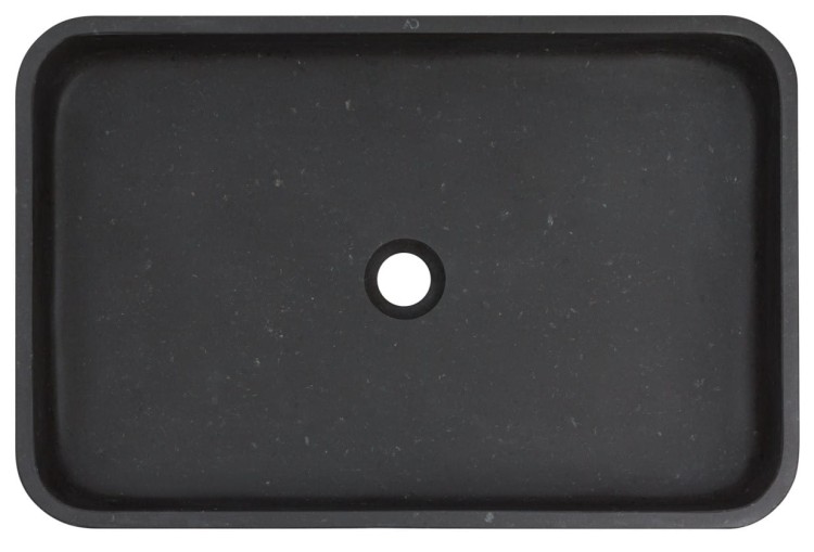 Umywalka kamienna nablatowa Etna AD naturalnie czarny granit