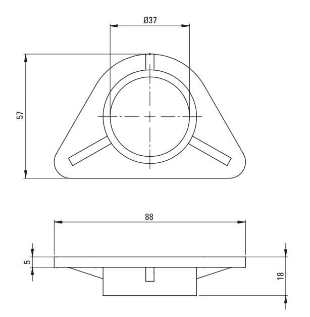 Podkładka usztywniająca pod baterię zlewozmywakową Deante