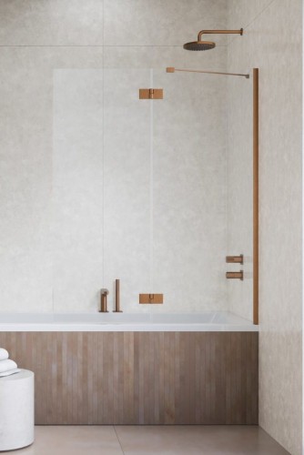 Parawan nawannowy Radaway Essenza Brushed Copper PND II prawy