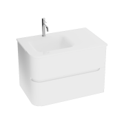 Szafka wisząca z umywalką szklaną Atlanta White 800 Lavita